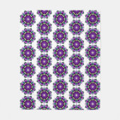 Mandala Pattern 02 in paars Fleece Deken (Voorkant)