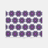 Mandala Pattern 02 in paars Fleece Deken (Voorkant (Horizontaal))