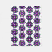Mandala Pattern 02 in paars Fleece Deken (Voorkant)