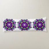 Mandala Pattern 02 in paars Lichaamskussen (Achterkant)