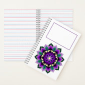 Mandala Pattern 02 in paars Notitieboek (Binnen)