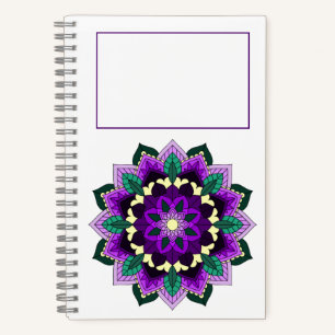 Mandala Pattern 02 in paars Notitieboek