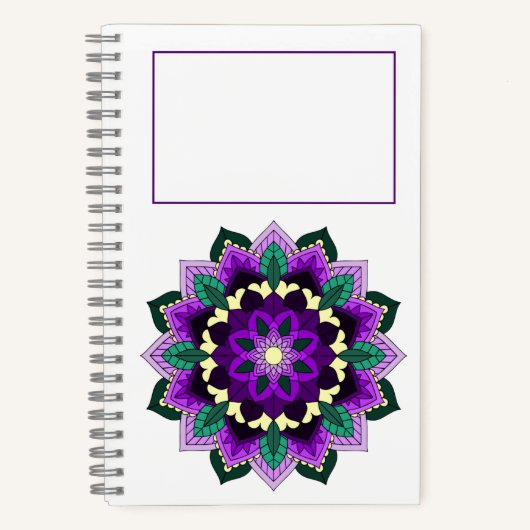 Mandala Pattern 02 in paars Notitieboek (Voorkant)