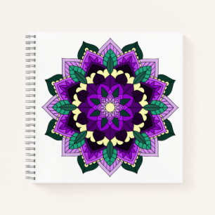 Mandala Pattern 02 in paars Notitieboek