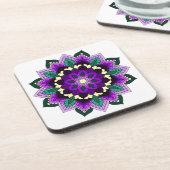 Mandala Pattern 02 in paars Onderzetter (Linkerzijde)