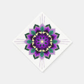 Mandala Pattern 02 in paars Papier Napkin Servet (Hoek)