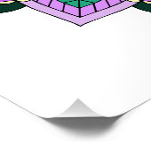 Mandala Pattern 02 in paars Perfect Poster (Hoek)