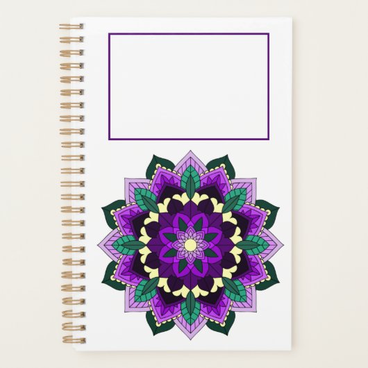Mandala Pattern 02 in paars Planner (Voorkant)