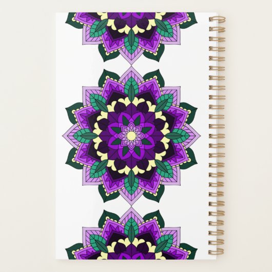 Mandala Pattern 02 in paars Planner (Achterkant)