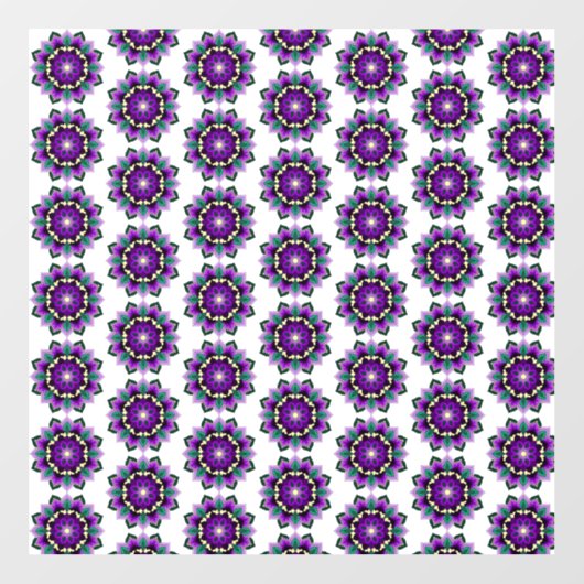 Mandala Pattern 02 in paars Raamsticker (Vel)