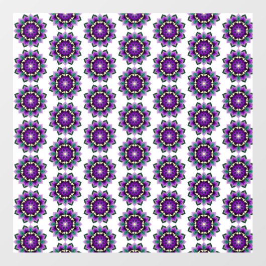 Mandala Pattern 02 in paars Raamsticker (Vel)