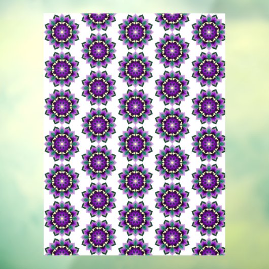 Mandala Pattern 02 in paars Raamsticker (Vel 3)
