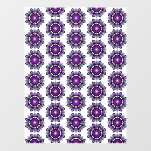 Mandala Pattern 02 in paars Raamsticker (Vel)