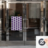 Mandala Pattern 02 in paars Raamsticker (Kantoordeur)