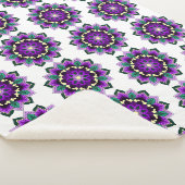 Mandala Pattern 02 in paars Sherpa Deken (3/4)