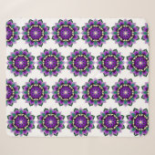 Mandala Pattern 02 in paars Sherpa Deken (Voorkant (horizontaal))