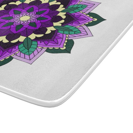 Mandala Pattern 02 in paars Snijplank (Hoek)
