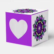 Mandala Pattern 02 in paarse Favor Box