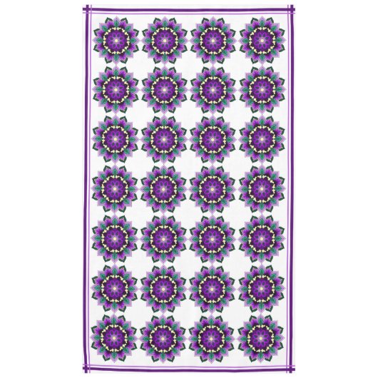 Mandala Pattern 02 in paarse Tablecloth Tafelkleed (Voorkant)