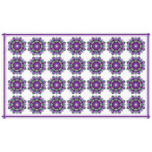 Mandala Pattern 02 in paarse Tablecloth Tafelkleed (Voorkant (Horizontaal))