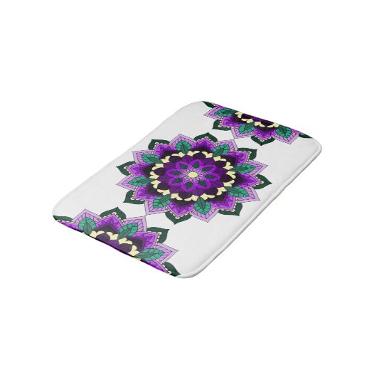 Mandala Pattern 02 in purple Badmat (Gekanteld)