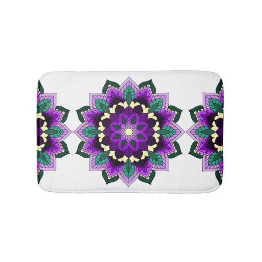 Mandala Pattern 02 in purple Badmat (Voorkant)