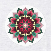 Mandala Pattern 02 in purple, pink, blue & yellow Labels (Design 2)