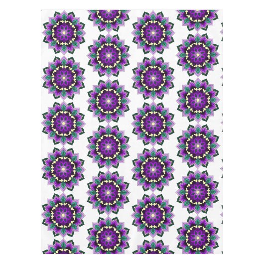 Mandala Pattern 02 in purple Tafelkleed (Voorkant)