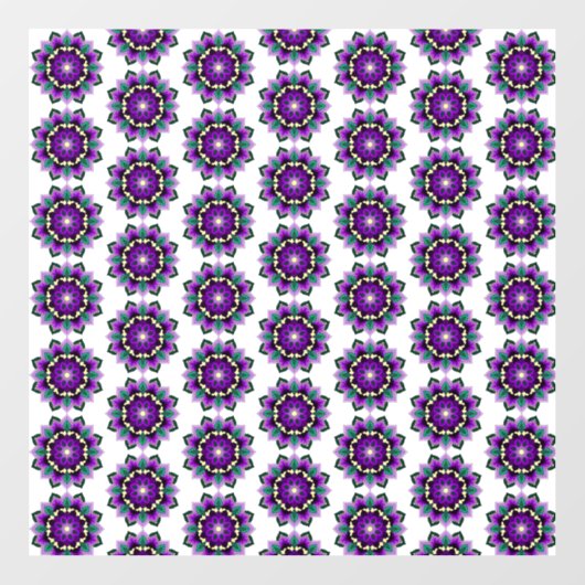 Mandala Pattern 02 in purple window cling Raamsticker (Vel)