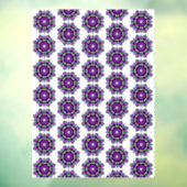 Mandala Pattern 02 in purple window cling Raamsticker (Vel 3)