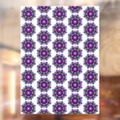 Mandala Pattern 02 in purple window cling Raamsticker (Vel 2)