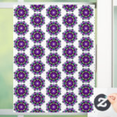 Mandala Pattern 02 in purple window cling Raamsticker (Huis)