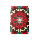 Mandala Pattern 02 in Red Bath Mat (Voorkant Verticaal)