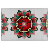 Mandala Pattern 02 in Red Cutting Board Snijplank (Voorkant)