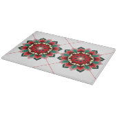 Mandala Pattern 02 in Red Cutting Board Snijplank (Hoek)