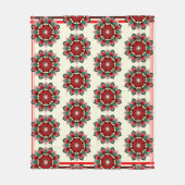 Mandala Pattern 02 in Red Fleece Blanket Deken (Voorkant)