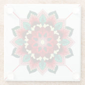 Mandala Pattern 02 in Red Glass Onderzetter (Achterkant)