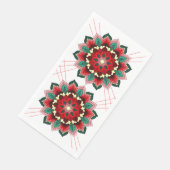 Mandala Pattern 02 in Red Napkin Servet (Hoek)