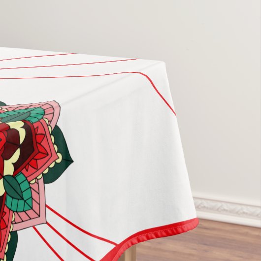 Mandala Pattern 02 in Red Tablecloth Tafelkleed (Voorbeeld)