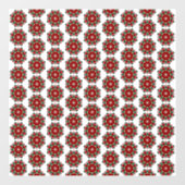 Mandala Pattern 02 in Red window cling Raamsticker (Vel)