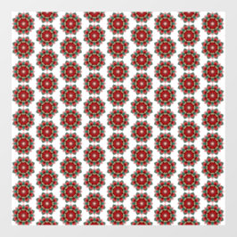 Mandala Pattern 02 in Red window cling Raamsticker