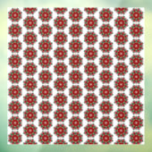 Mandala Pattern 02 in Red window cling Raamsticker (Vel 3)