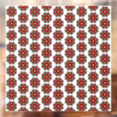 Mandala Pattern 02 in Red window cling Raamsticker (Vel 2)