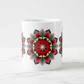 Mandala Pattern 02 in rood Grote Koffiekop (Voorkant)