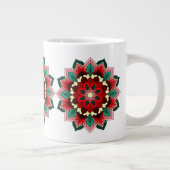 Mandala Pattern 02 in rood Grote Koffiekop (Rechts)