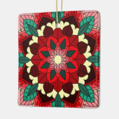 Mandala Pattern 02 in rood keramisch Ornament (Links)