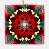 Mandala Pattern 02 in rood keramisch Ornament (Voorkant)