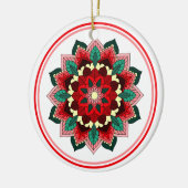 Mandala Pattern 02 in rood keramisch Ornament (Links)