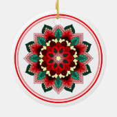 Mandala Pattern 02 in rood keramisch Ornament (Achterkant)