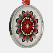 Mandala Pattern 02 in rood Metalen Ornament (Rechts)
